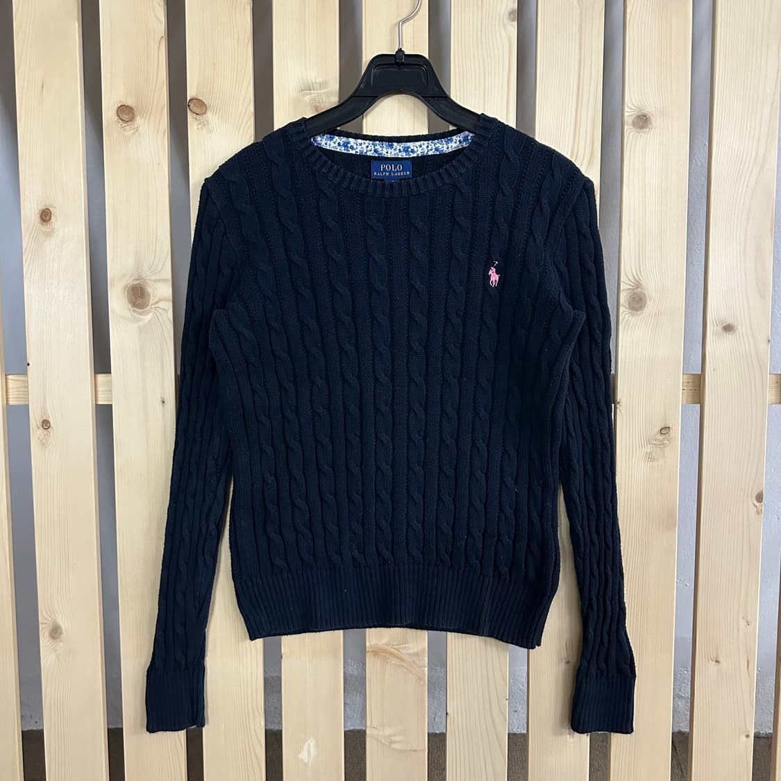 (S) 폴로 랄프로렌 네이비 케이블 니트 스웨터 상품이미지1