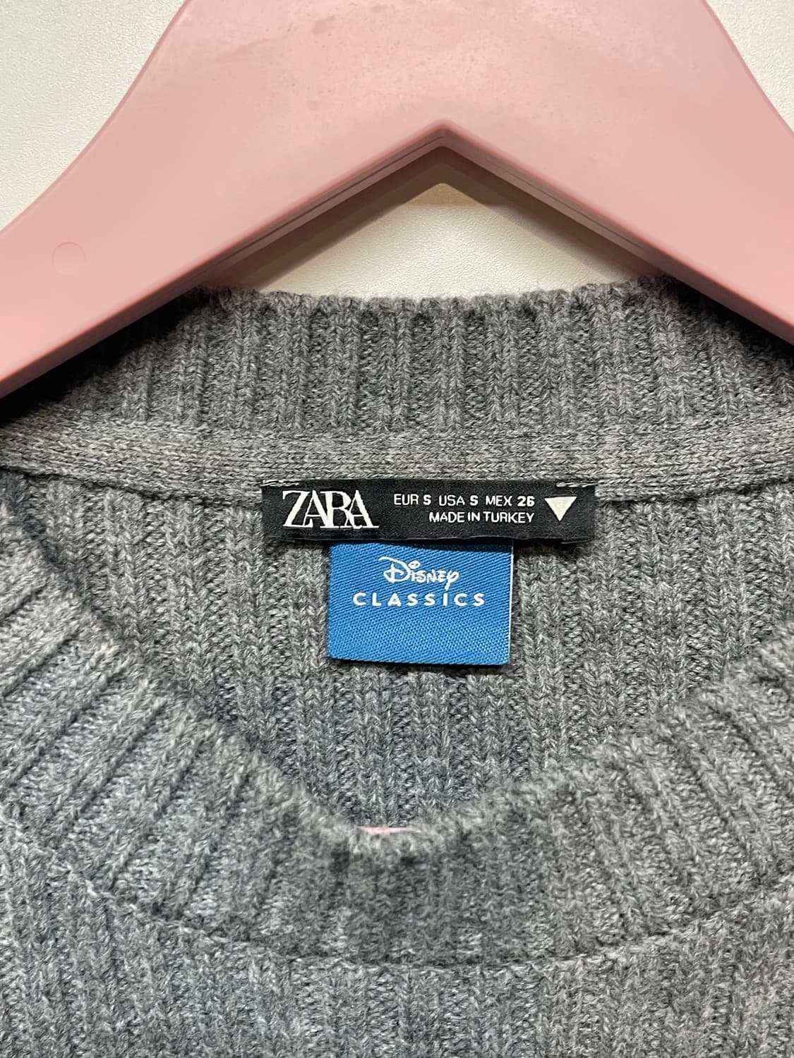 ZARA 덤보 자수 니트 회색 크롭 상품이미지6