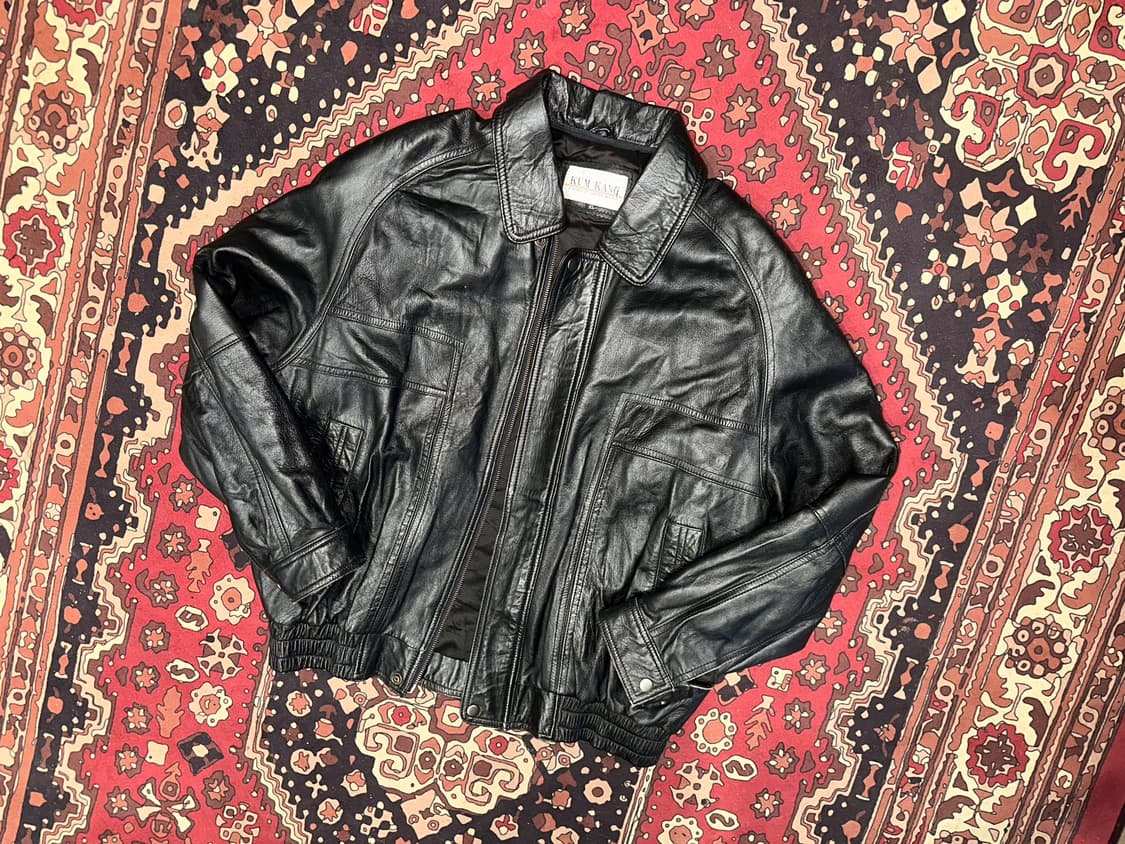 ( XL-2XL ) 가죽자켓 레더자켓 봄버자켓 빈티지가죽 에이징가죽 상품이미지1