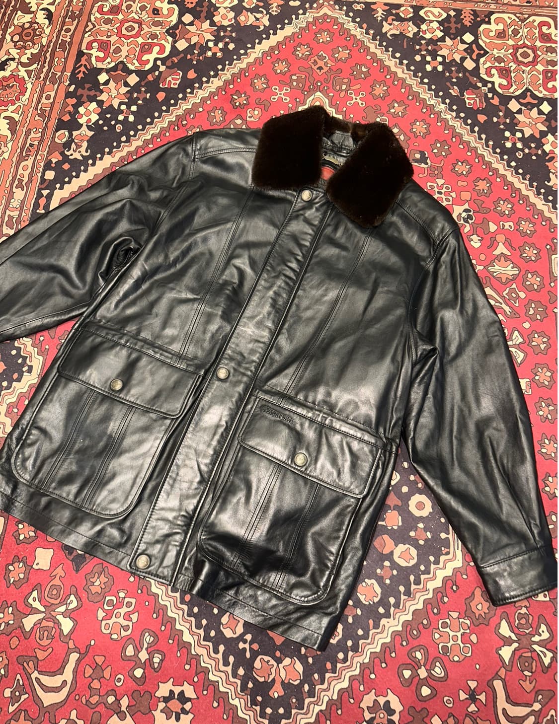 ( XL ) 가죽자켓 레더자켓 가죽코트 가죽카코트 가죽롱코트  상품이미지4