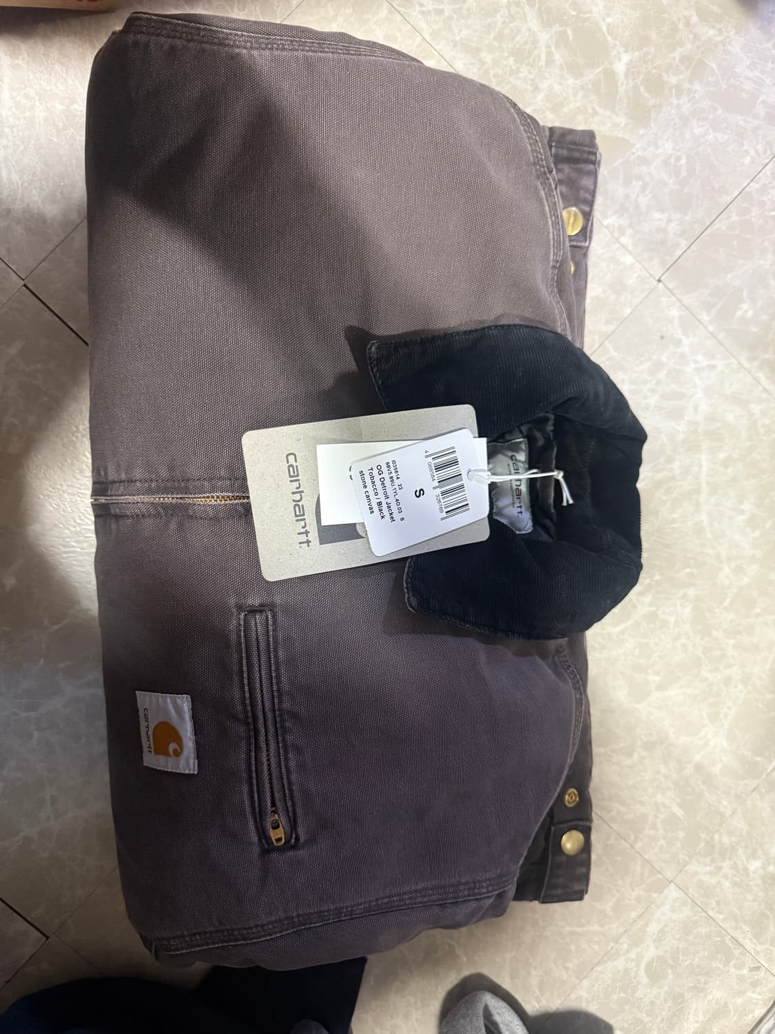 S사이즈 칼하트WIP OG 디트로이트 자켓 토바코 상품이미지1