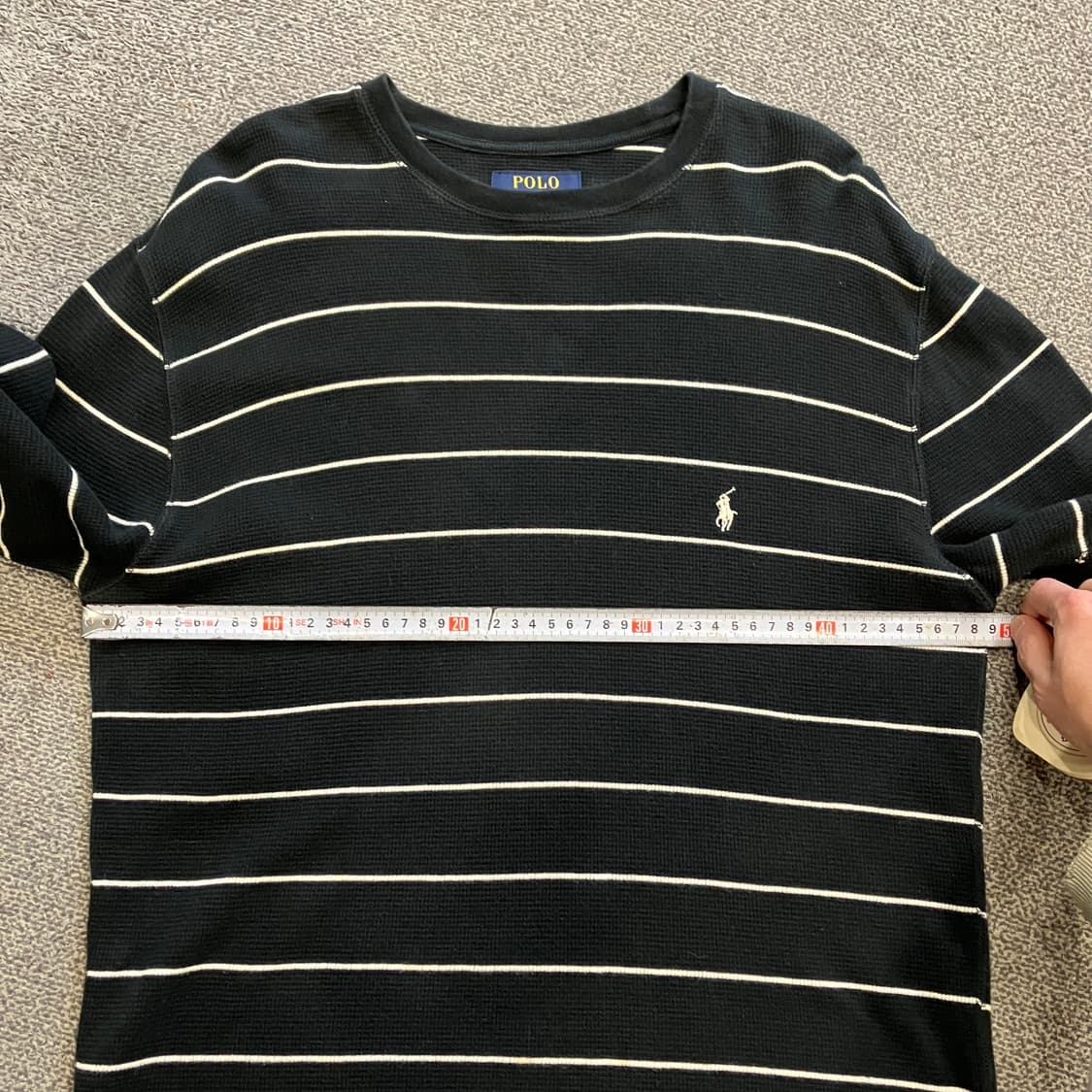 399 폴로 스트라이프 와플 롱슬리브 상품이미지4