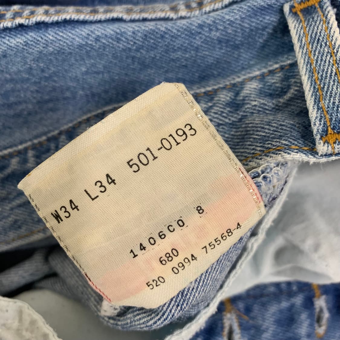 90s 빈티지 리바이스 501 데님팬츠( 32사이즈 )남자청바지 중청 상품이미지8