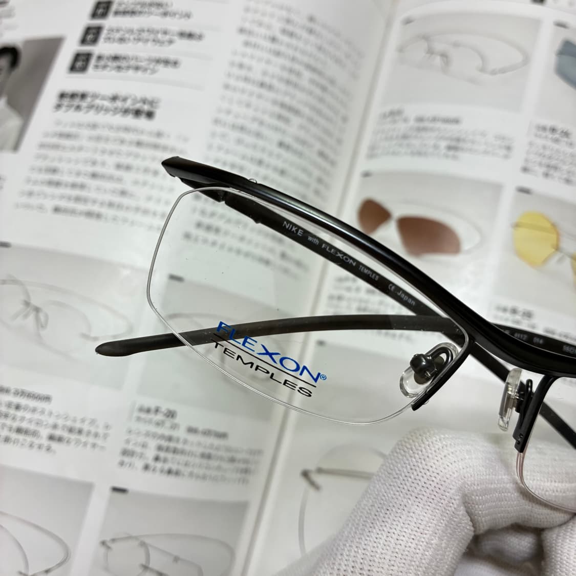 NIKE FLEXON 나이키 플렉슨 일본 생산 반무테 티타늄 안경 고글 상품이미지3