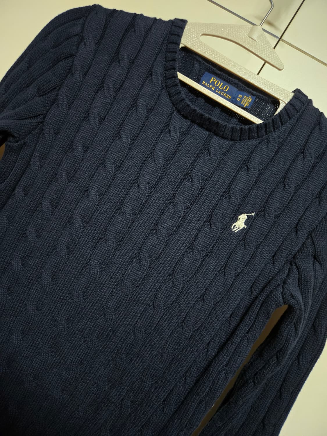 폴로 랄프로렌 여성 네이비 케이블 니트 상품이미지3