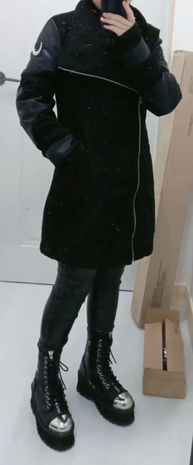 고스펑크 하이넥 코트 상품이미지3