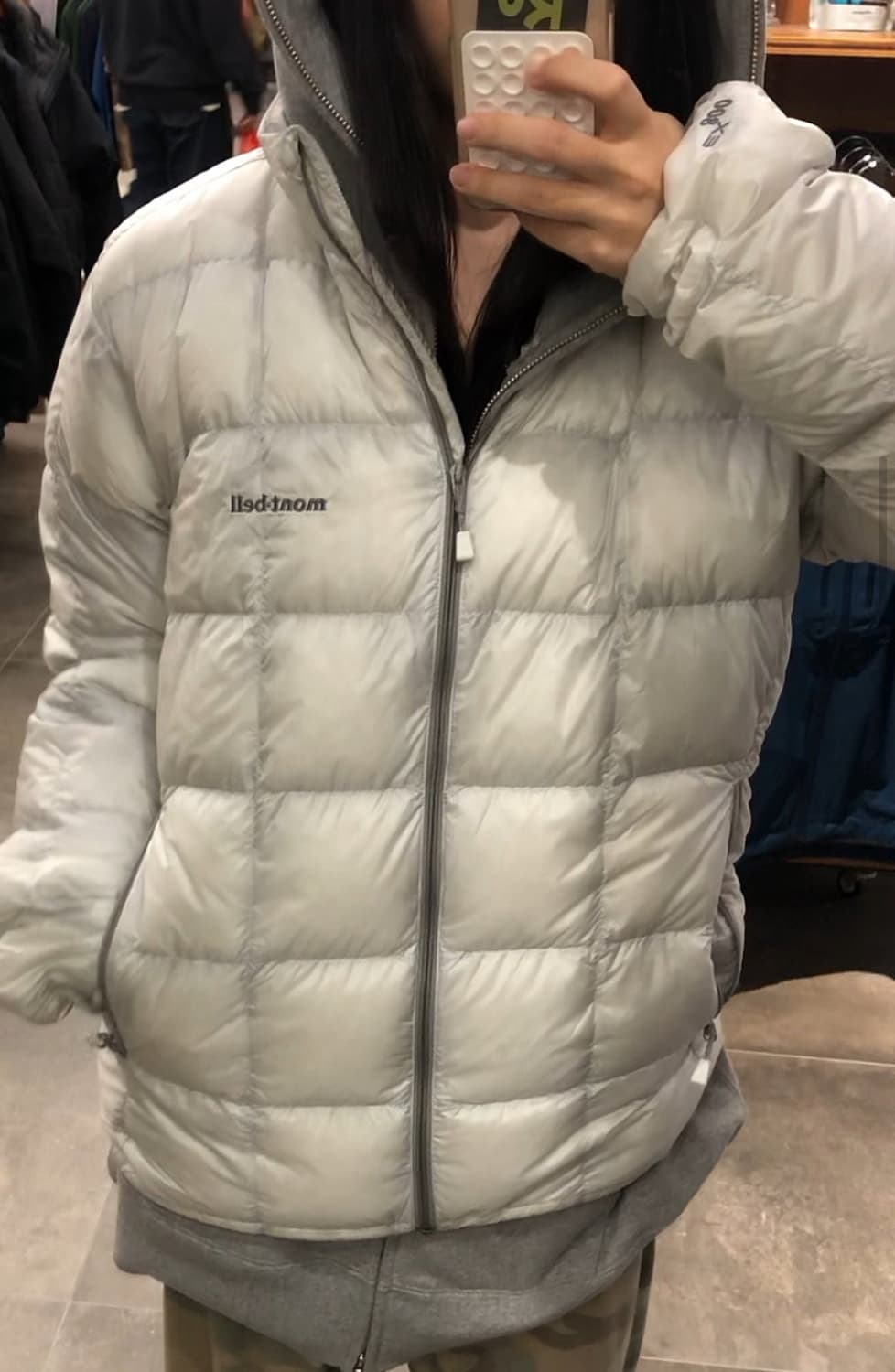 [L] 몽벨 수페리어 다운자켓 라이트 그레이 새상품 상품이미지2