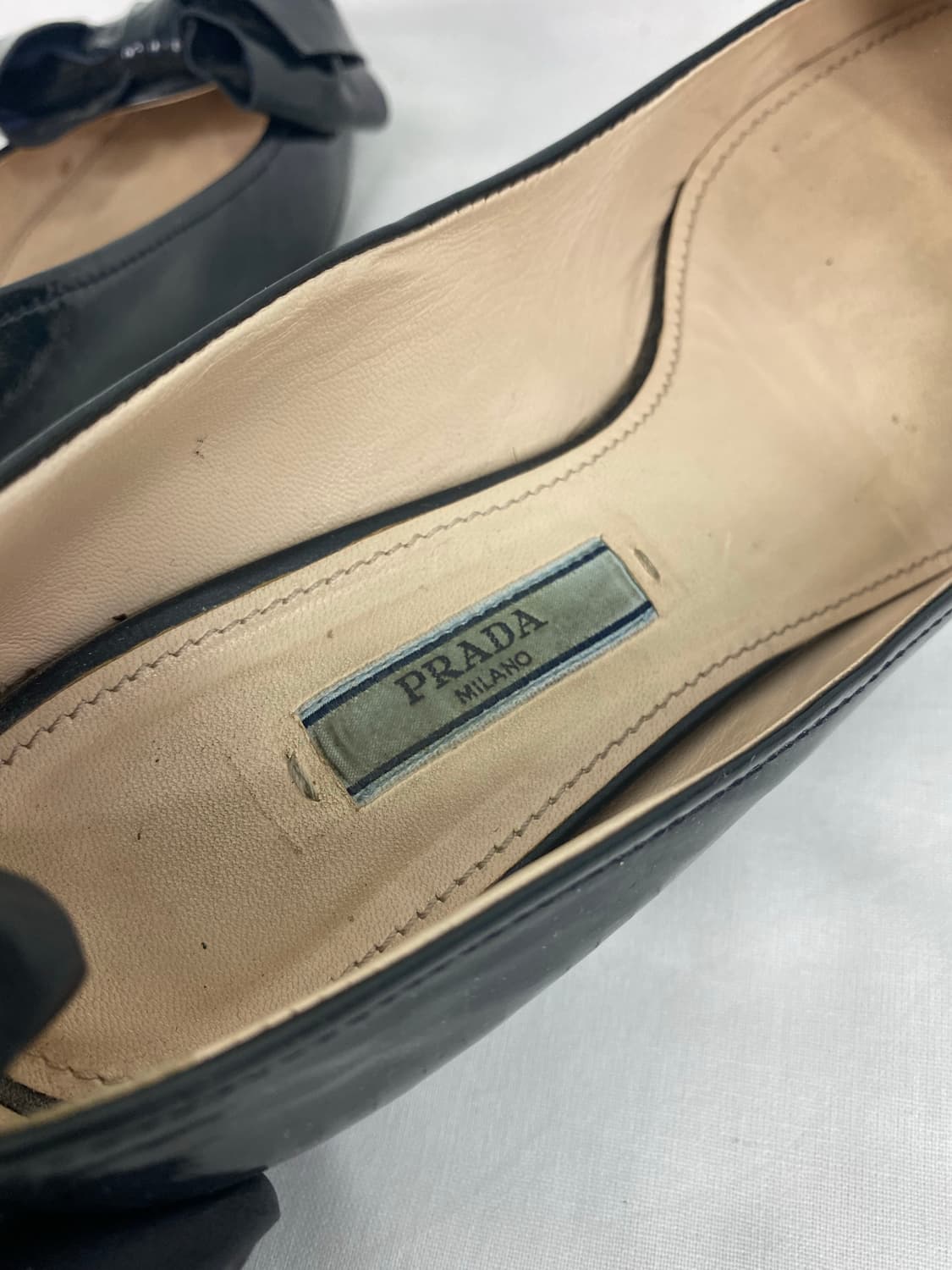 PRADA 프라다 페이던트 리본 펌프스 플랫 구두 36 상품이미지5