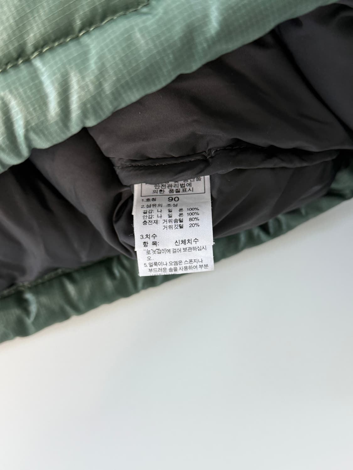 노스페이스 루즈핏 og 카키 구스다운 700 눕시 상품이미지7