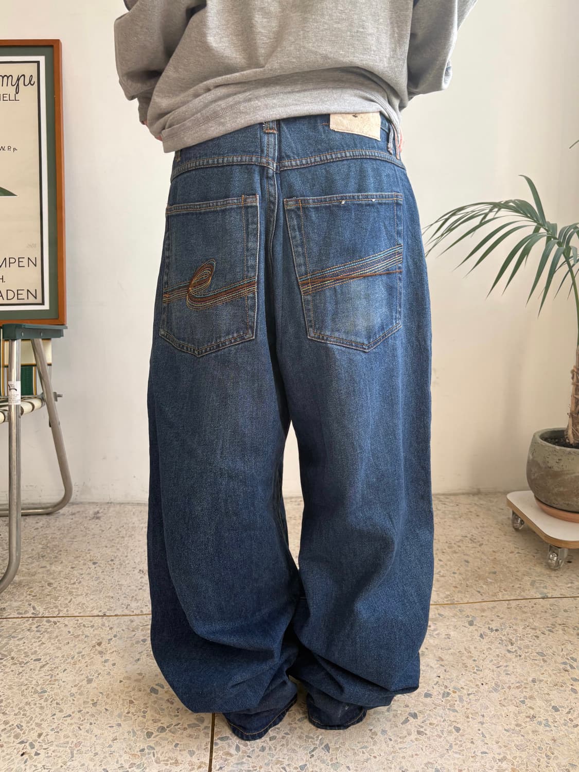 90s’빈티지 자수 힙합팬츠 상품이미지1