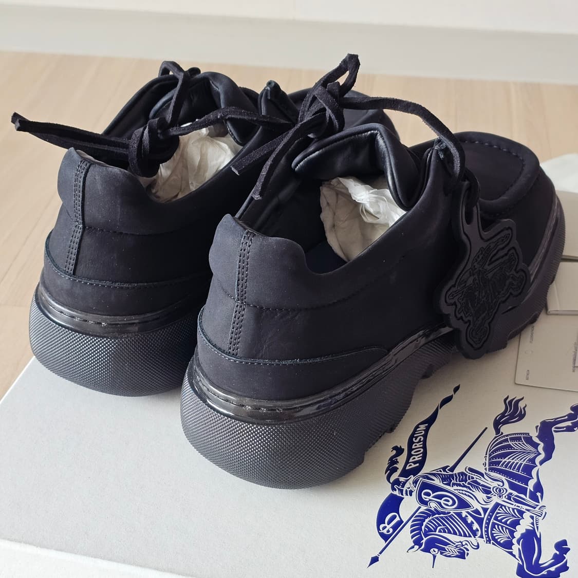 270 42 새제품) 버버리 크리퍼 스웨이드 누벅 더비 슈즈 구두 남자 상품이미지5