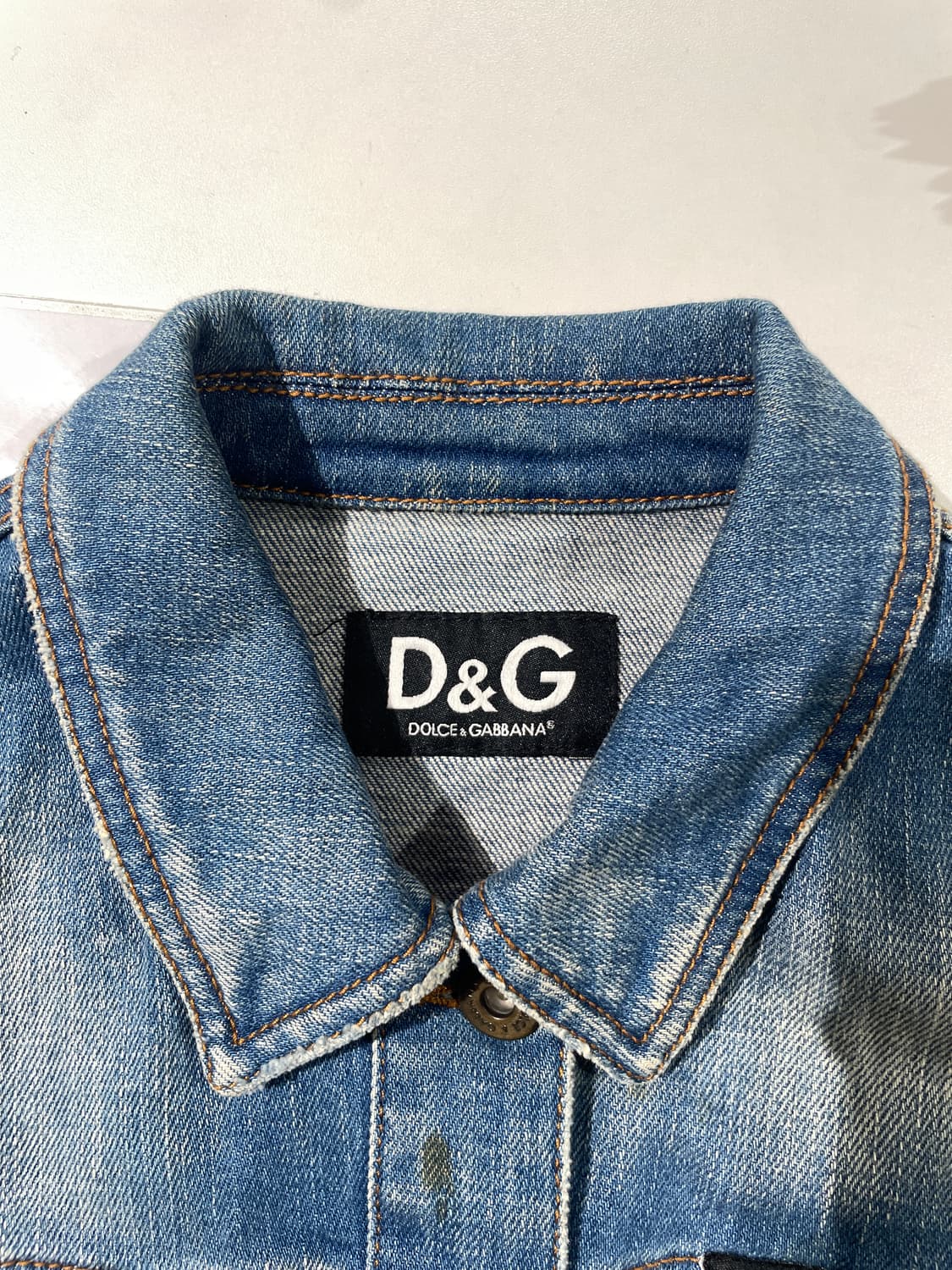 돌체 앤 가바나 중청 크롭 워싱 데님 자켓 상품이미지7