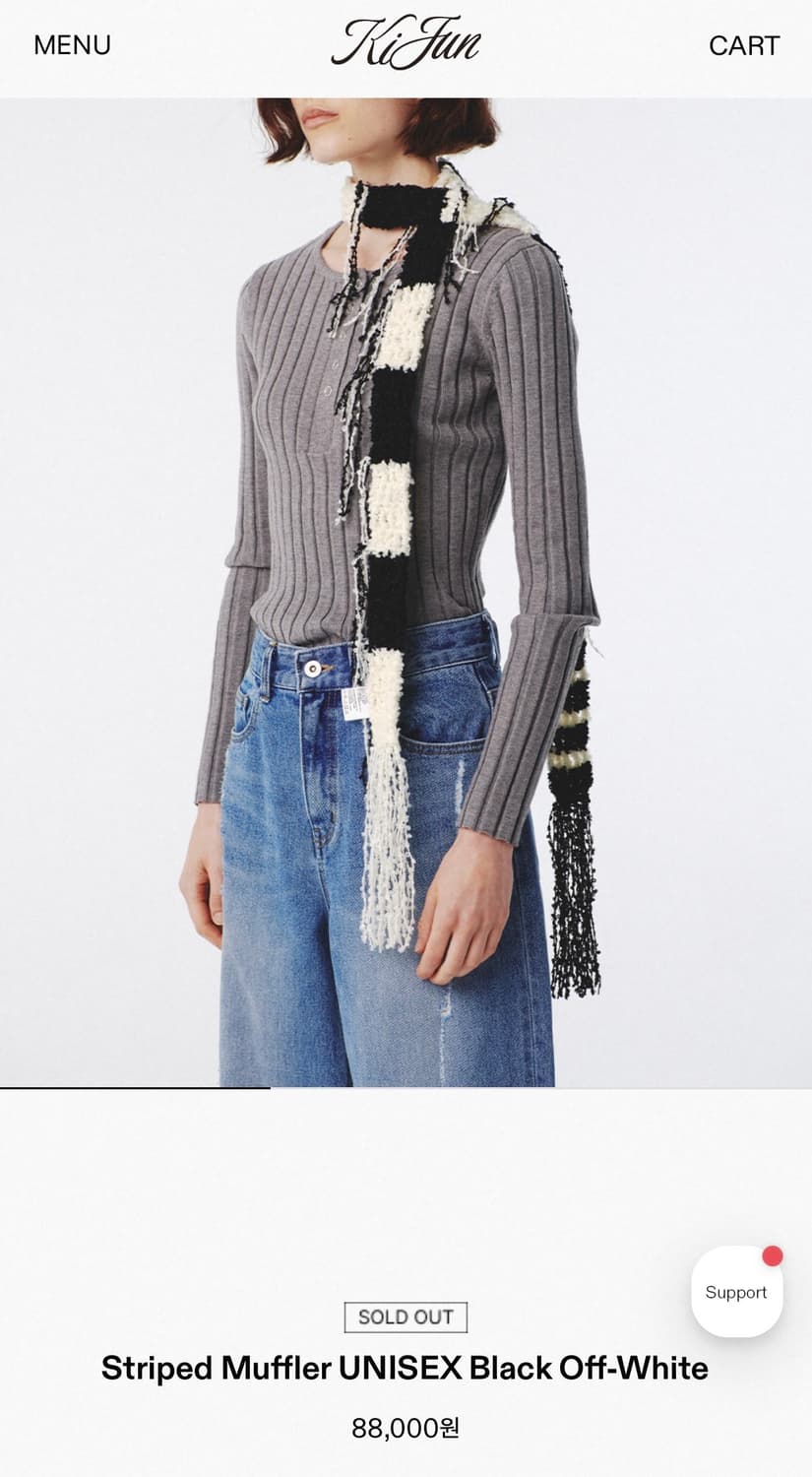 kijun Striped Muffler UNISEX  상품이미지1