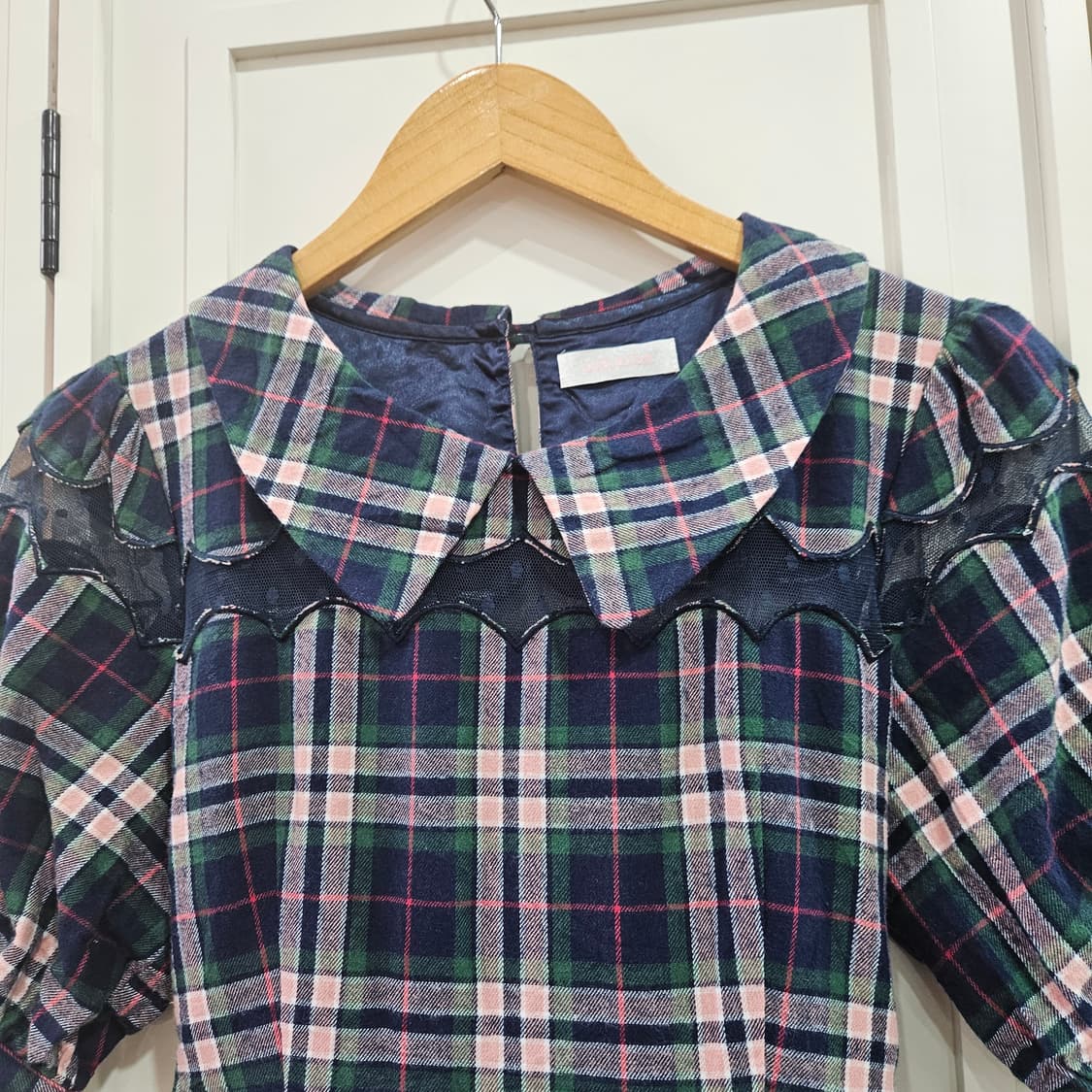 리즈리사 체크 원피스 상품이미지2