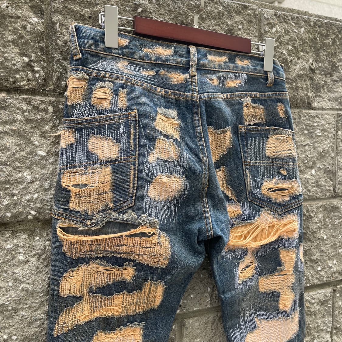 [32] VTG 디스트로이드 패치워크 데님 팬츠 상품이미지5
