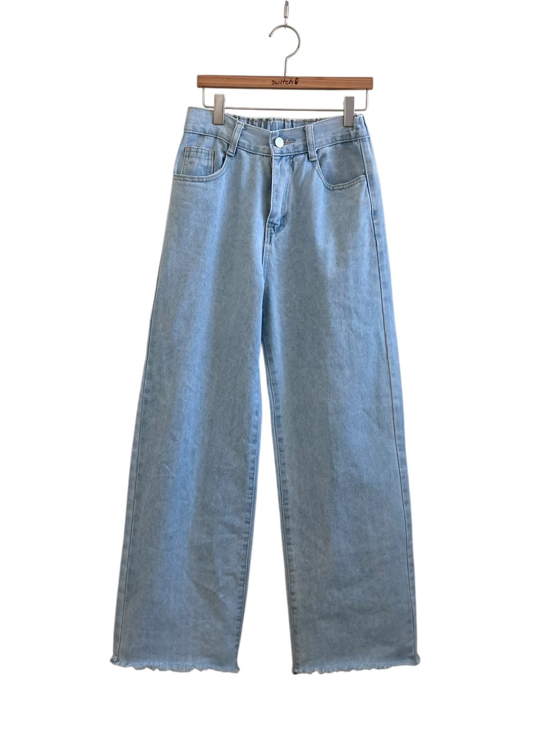 연청 대님 와이드팬츠 청바지  상품이미지3