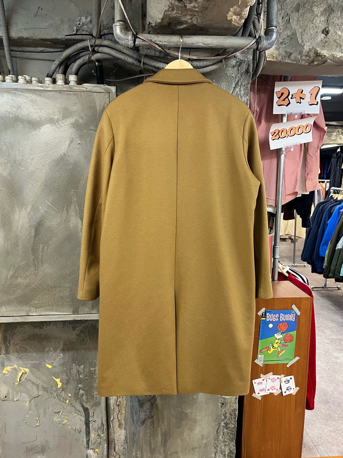 인사일런스 울 캐시미어 롱코트 카멜 M #csz3419 상품이미지2