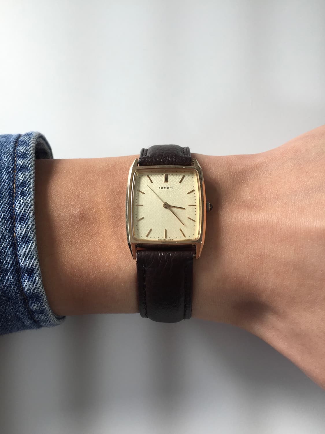 90s seiko herringbone dial gold quartz 상품이미지5
