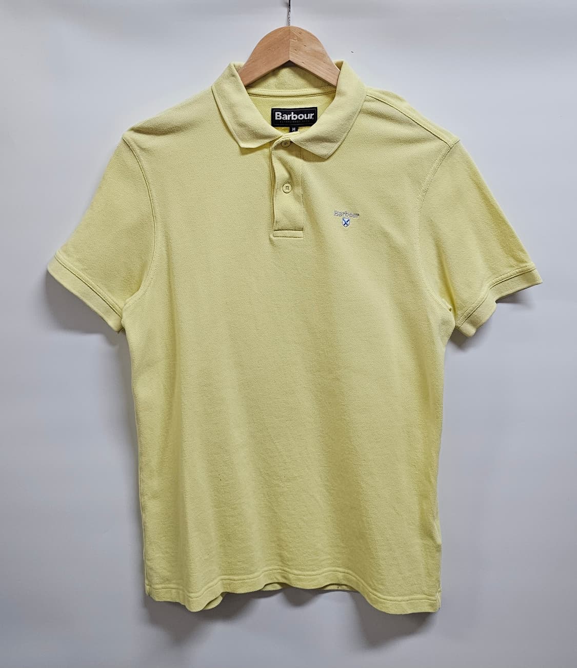 바버 옐로우 반팔 폴로 티셔츠 M 상품이미지1
