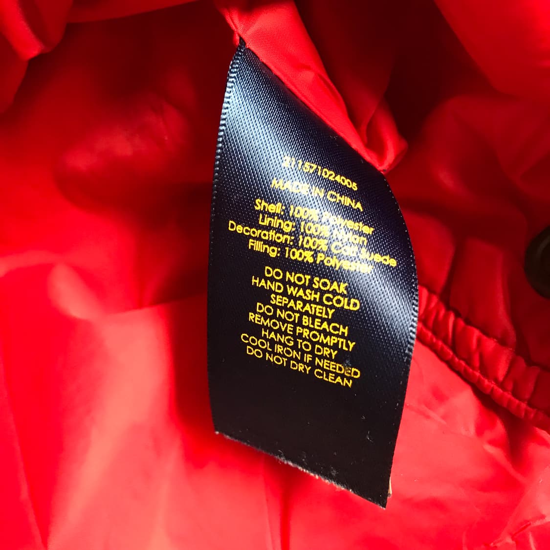 폴로 랄프로렌 퀄팅 자켓 레드 S(W) 상품이미지6