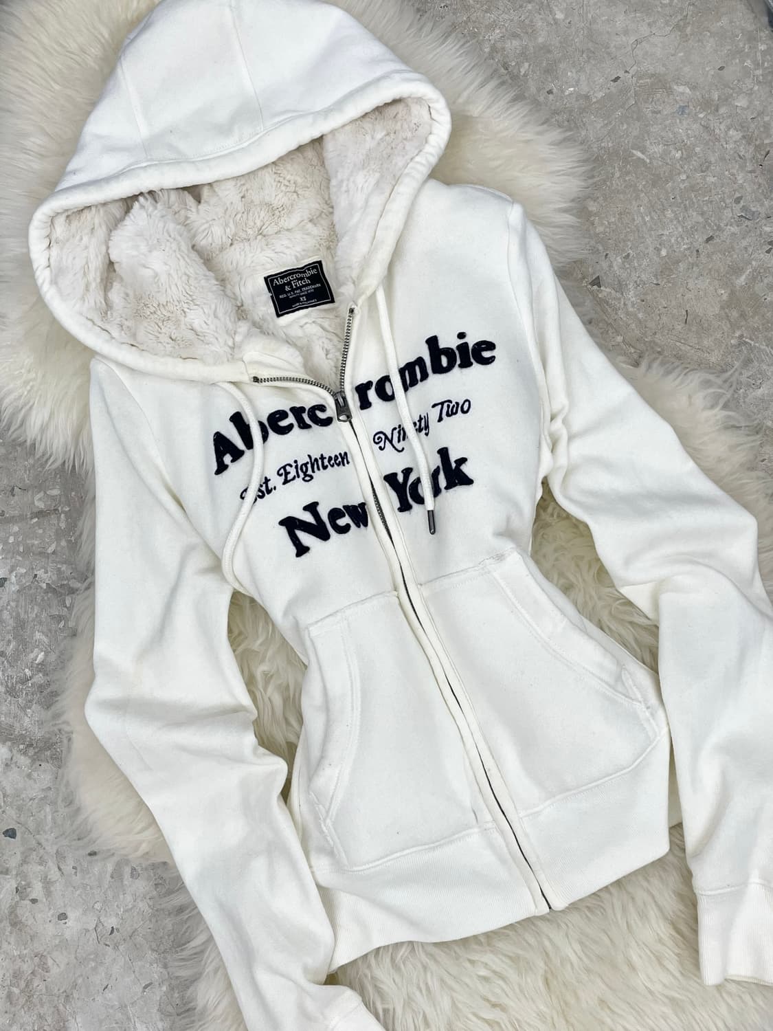 아베크롬비 로고 울프죠 화이트 *레어 상품이미지2