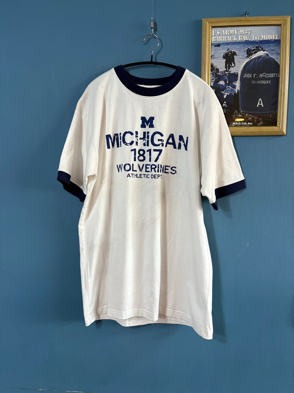 00‘s Michigan 1817 Wolverines Ringer Tee 상품이미지1