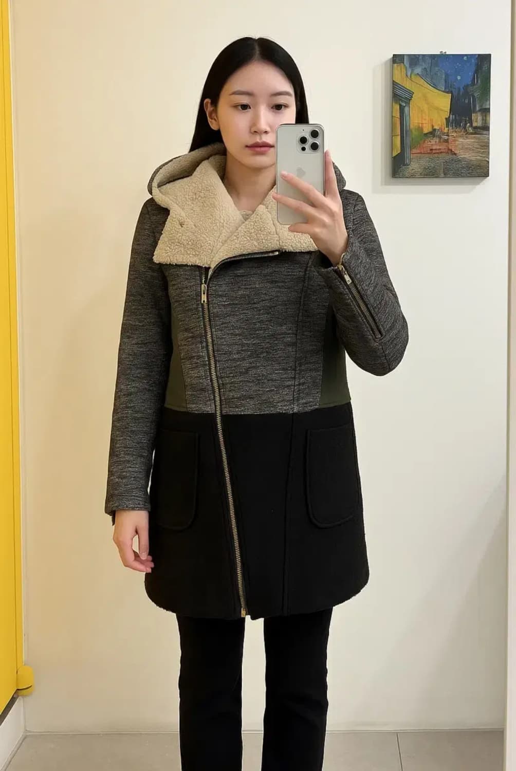 시스템 한섬 정품 보아퍼 누빔 후드코트 상품이미지2