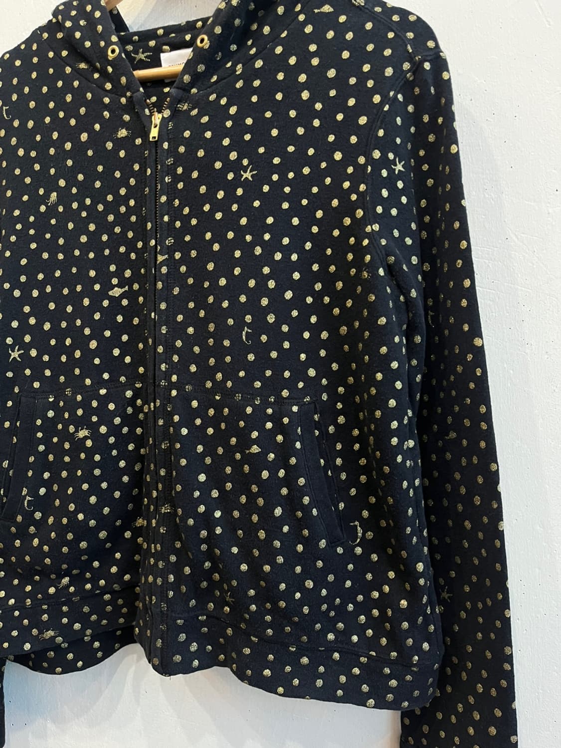 츠모리 치사토 도트 후드집업 MADE IN JAPAN 상품이미지2