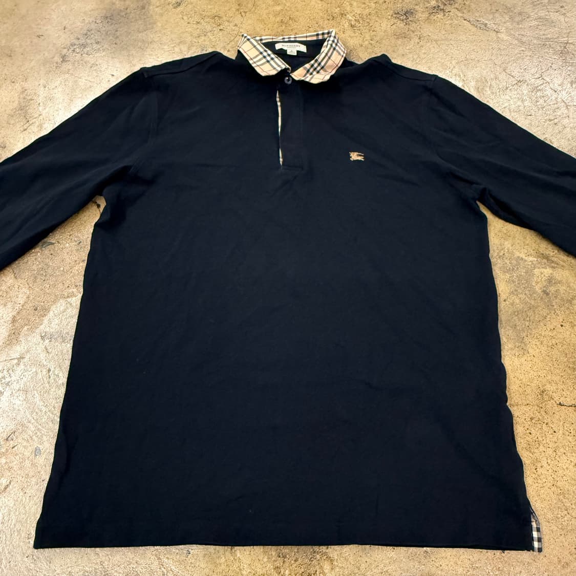 [정품/L] 버버리 노바체크 카라 셔츠 긴팔티 b19 상품이미지3