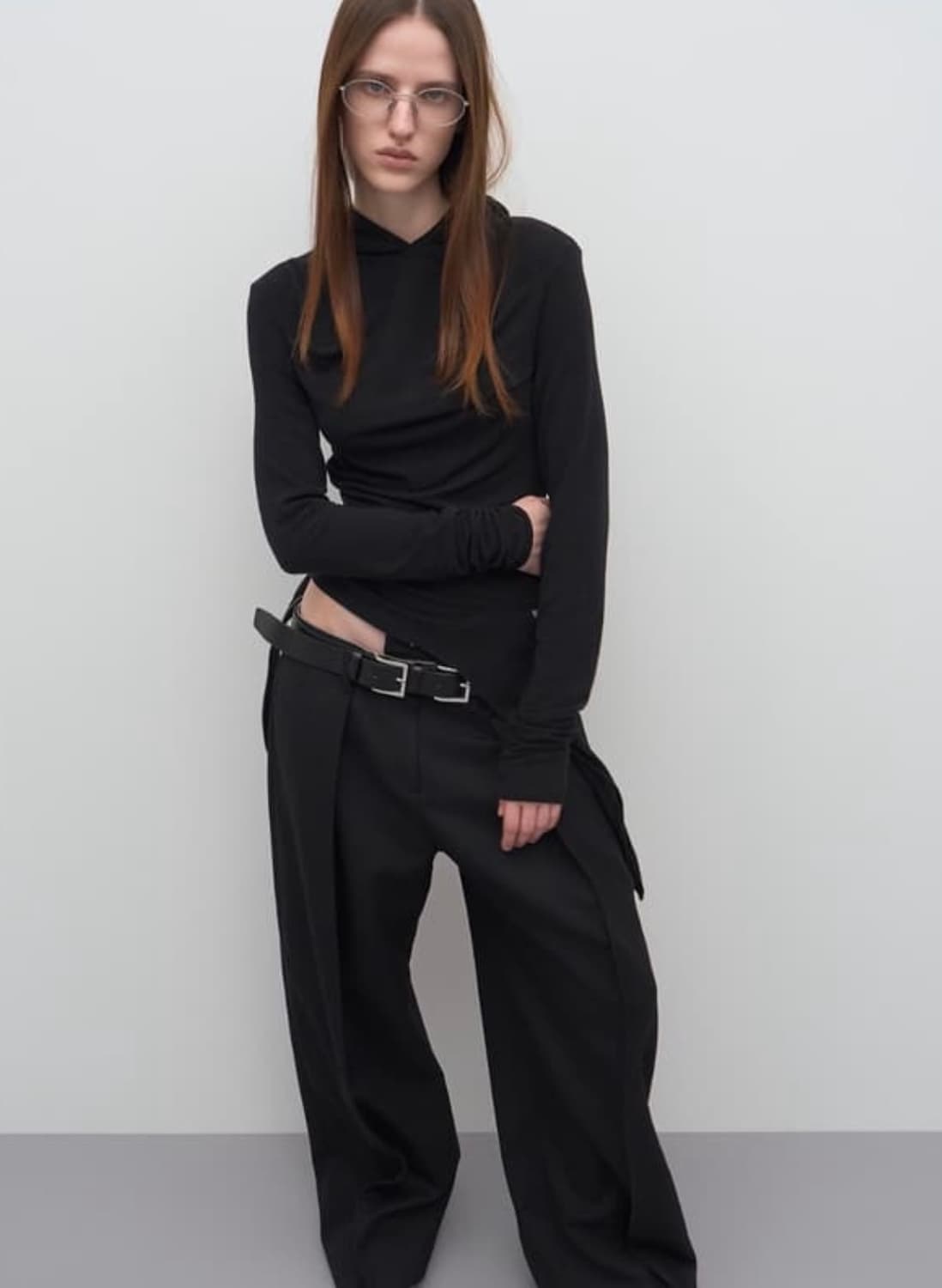 LCDC 언발란스 프릴 후디 상품이미지1