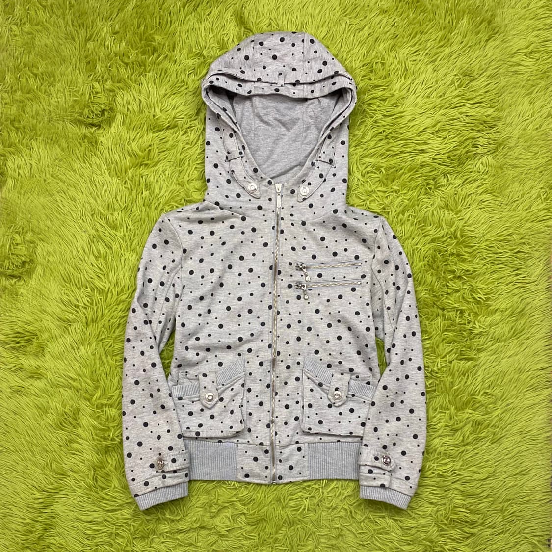 세실 맥비 폴카 도트 풀 집 후드 자켓 상품이미지1
