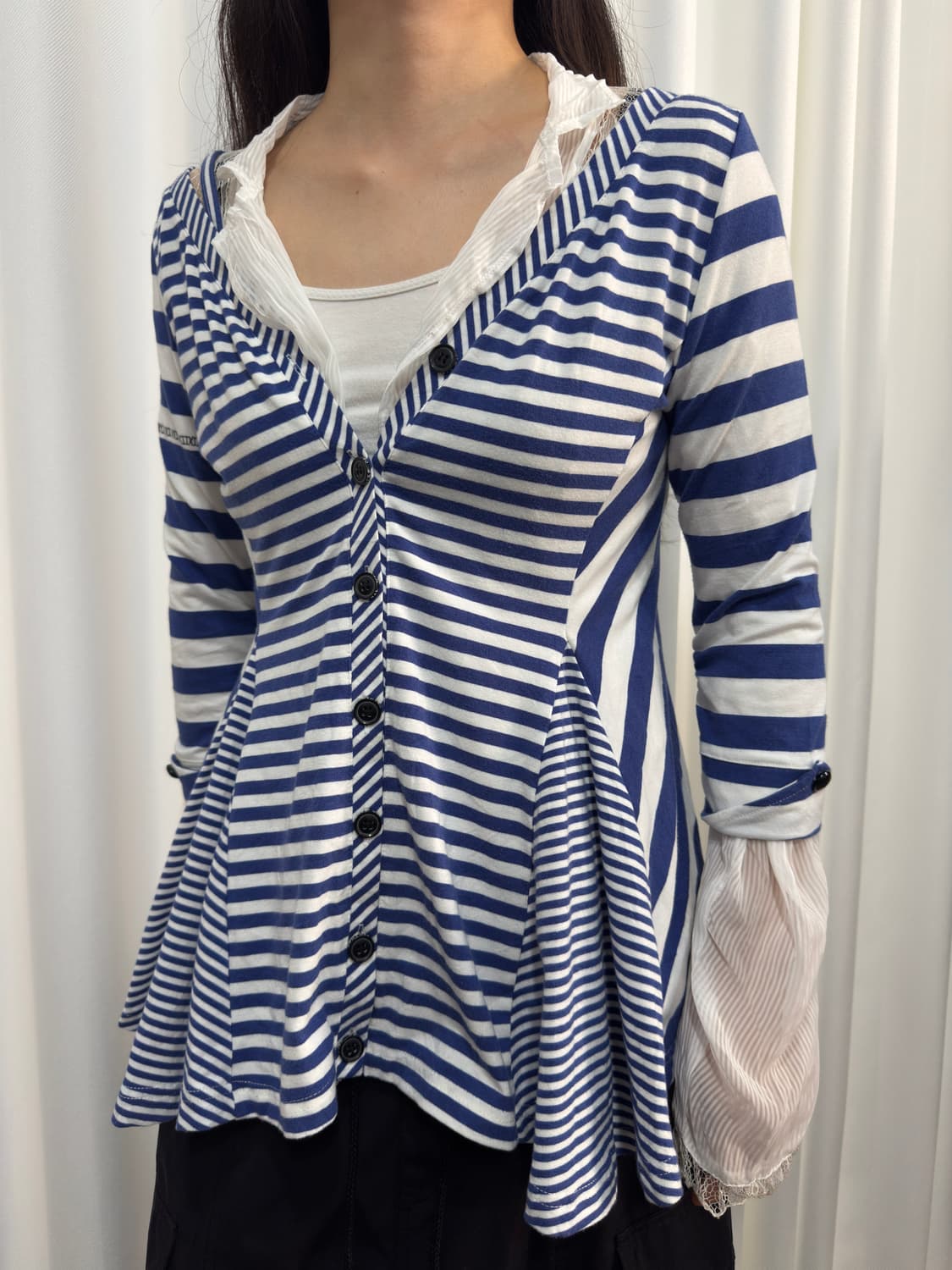 stripe design cardigan 상품이미지2