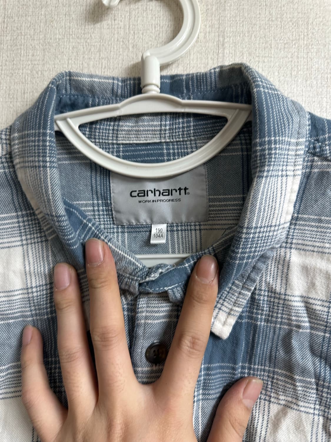 칼하트 블루 체크 셔츠 XL 상품이미지3