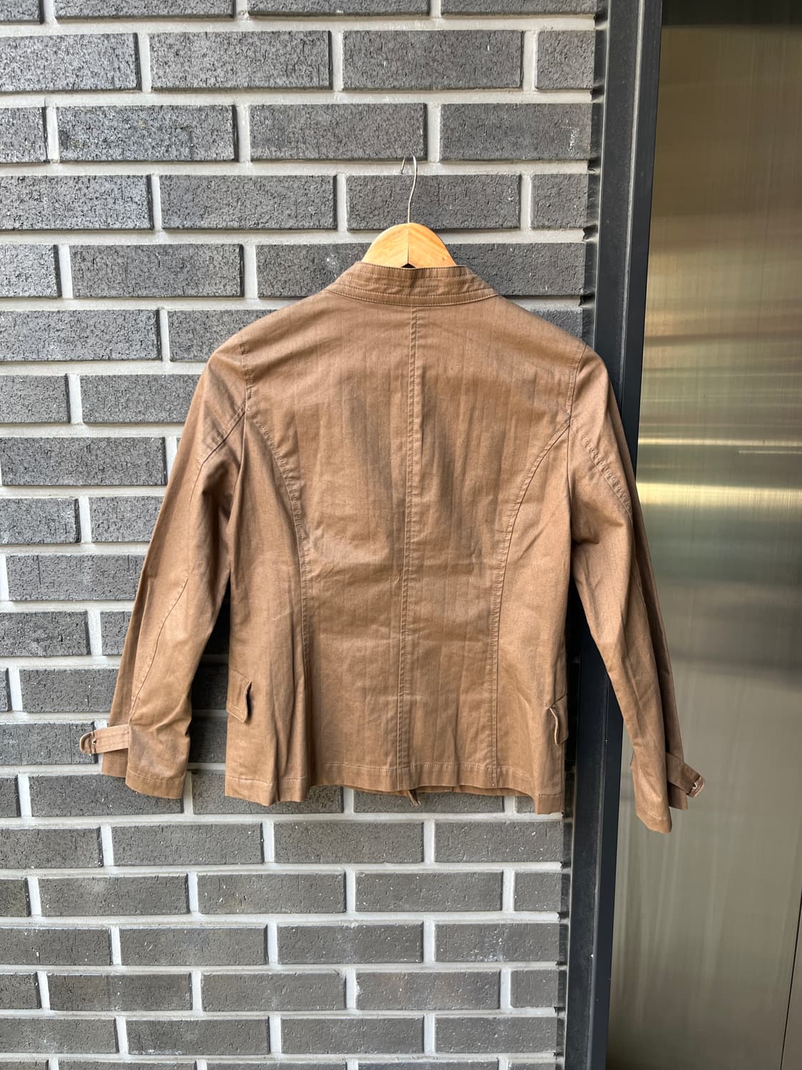 더블브레스트 코튼 자켓 카멜 상품이미지8