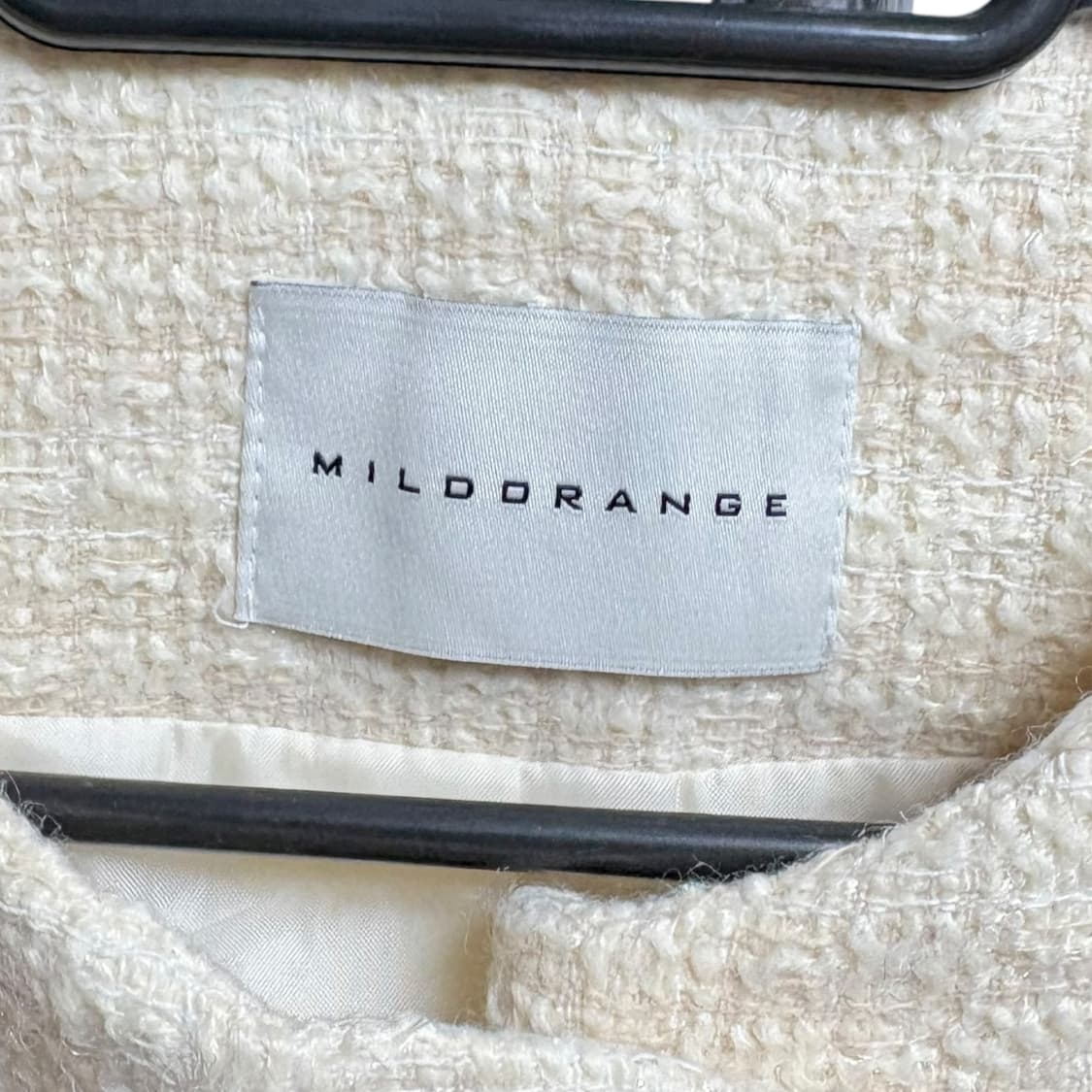 3693 아이보리 베이지 크롭 트위드자켓 상품이미지4