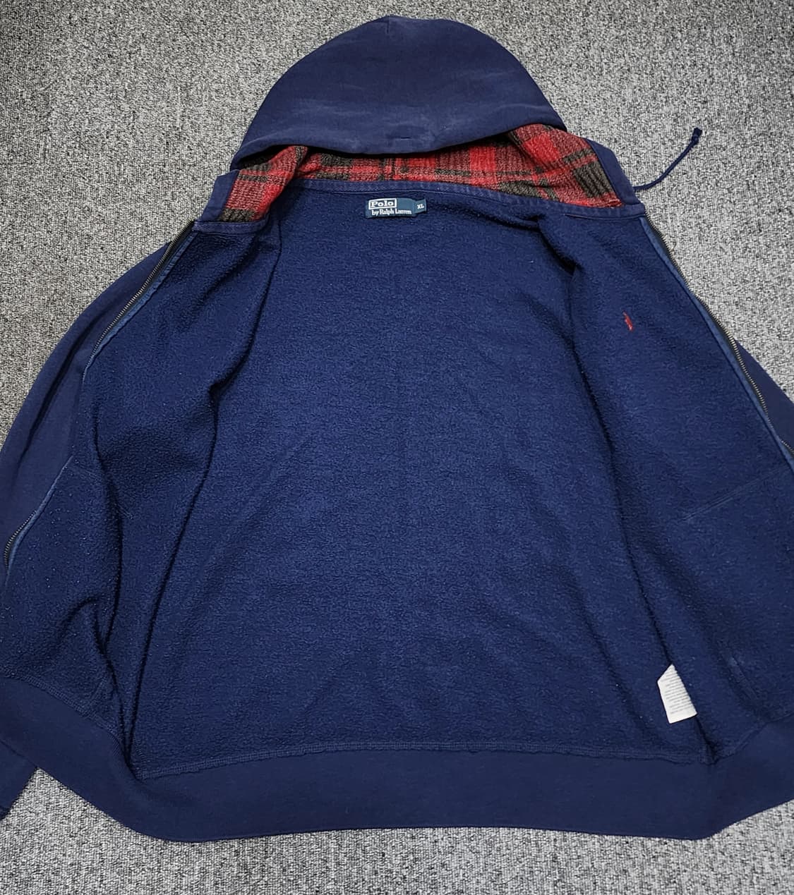 폴로 랄프로렌 빈티지 레드포니 후드집업 XL 상품이미지3