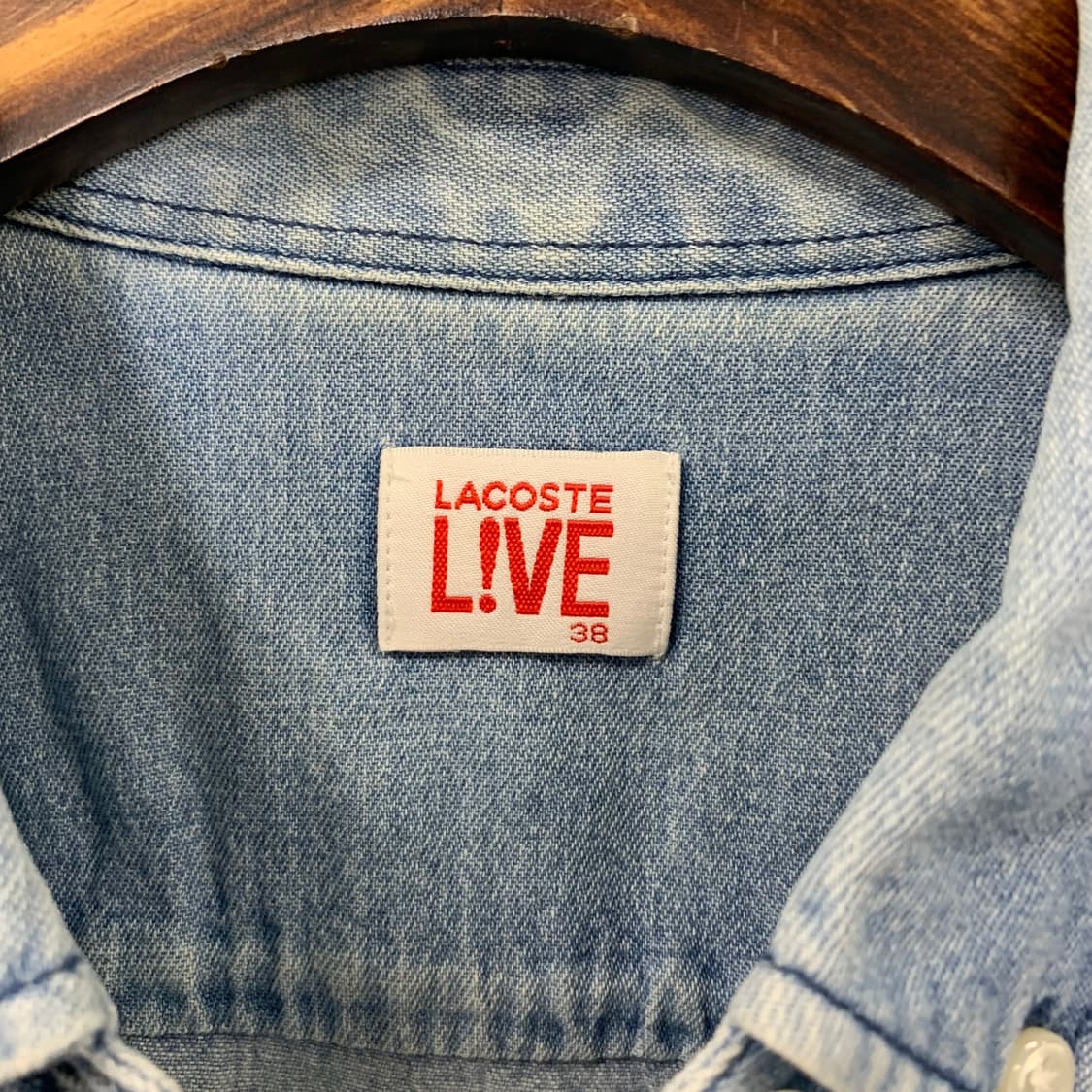 라코스테 자수로고 포켓 데님 셔츠 상품이미지6