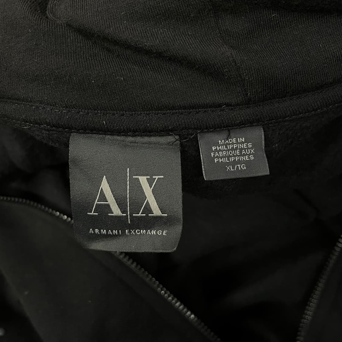 [정품/XL] A|X 아르마니 익스체인지 블랙 후드집업 스톤 장식 b17 상품이미지5