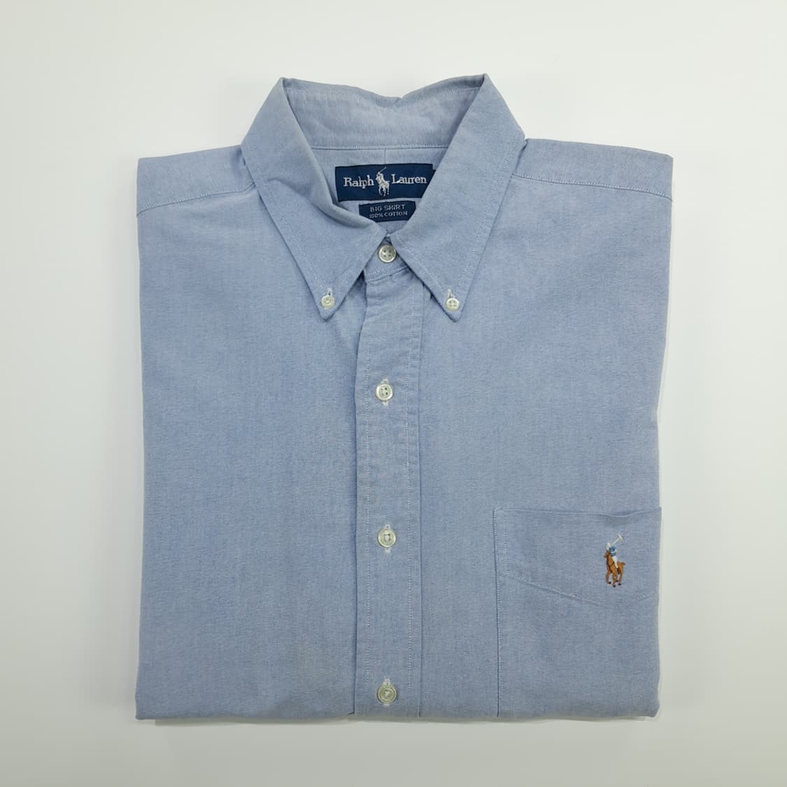 CN765 L 폴로 랄프로렌 빅셔츠 클래식블루 긴팔 셔츠 남방 상품이미지8