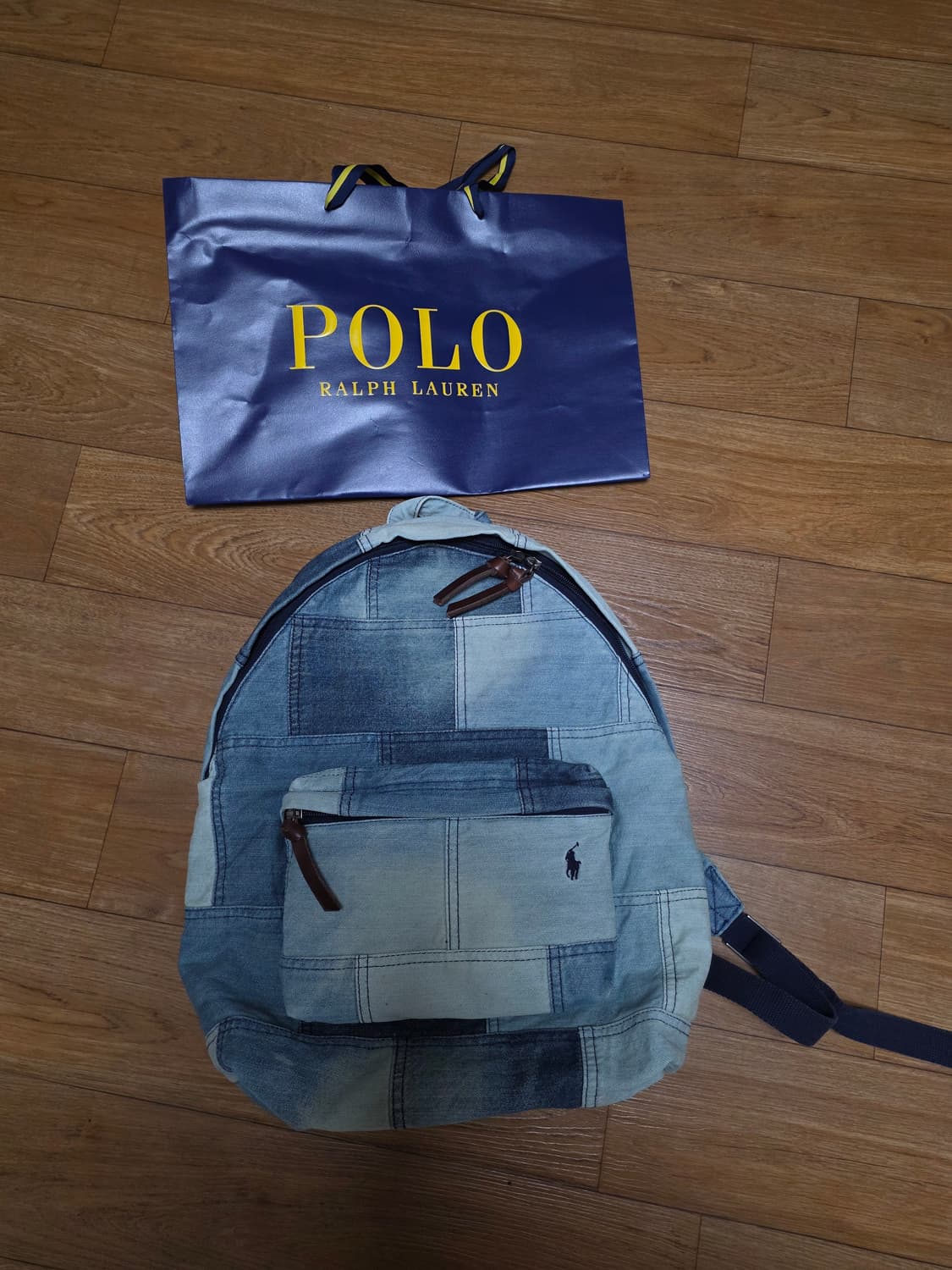 폴로랄프로렌 데님 패치워크 백팩 상품이미지1