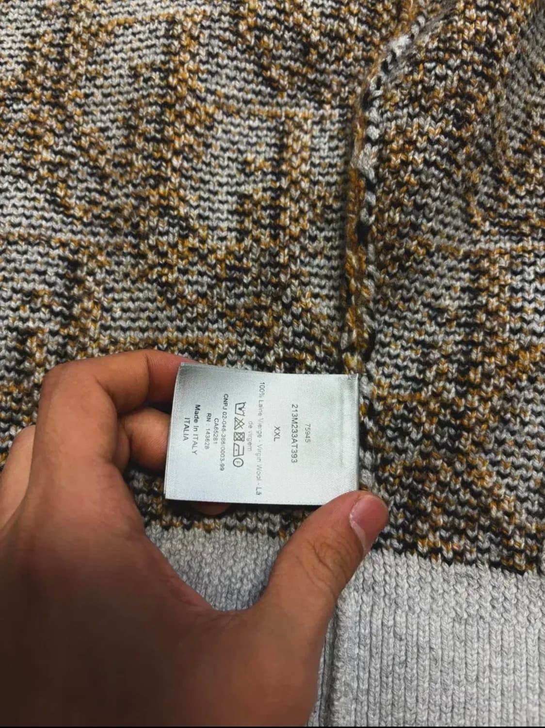 디올 오블리크 자카드 울 가디건 베이지 상품이미지4