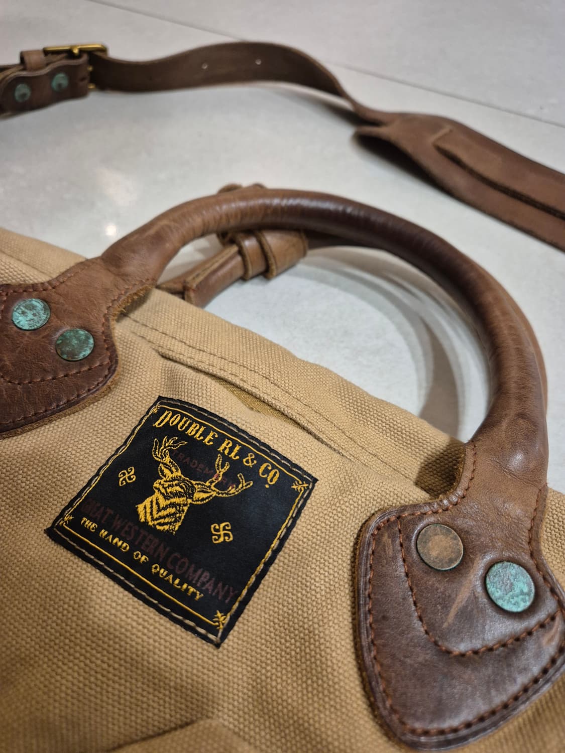 RRL 레더트림 캔버스 브리프케이스 상품이미지6