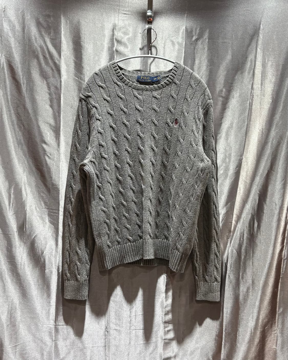 M 폴로랄프로렌 그레이 케이블 니트 상품이미지2