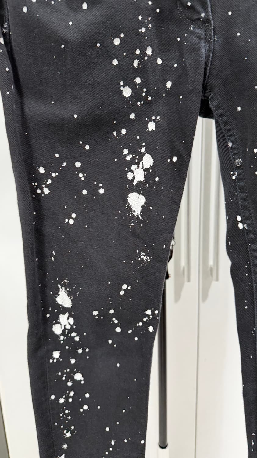 산드로 페인팅 블랙진 스키니 락스타일 멋진워싱 희귀템 상품이미지4
