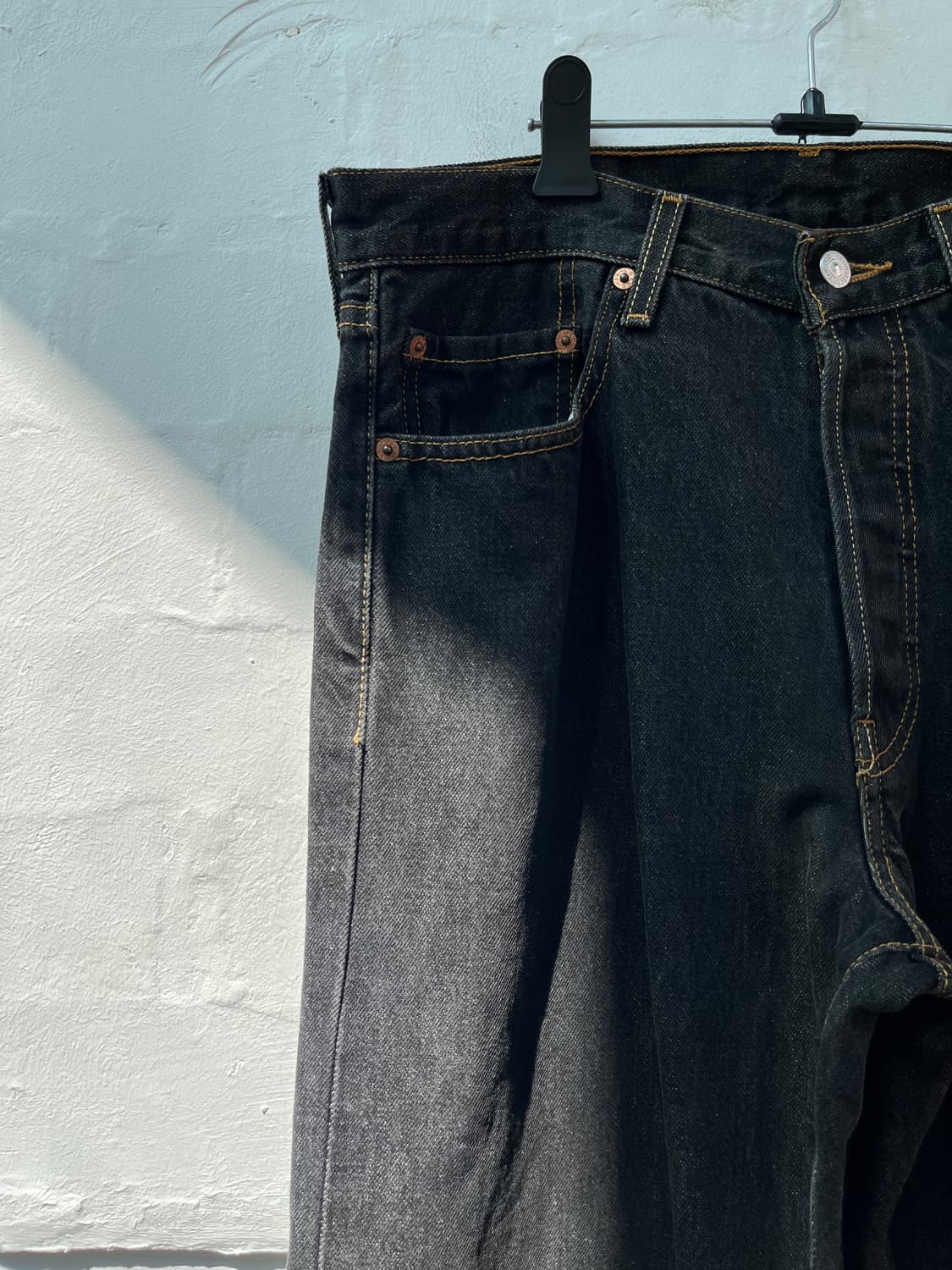 Levis 501 블랙 데님 팬츠 W34 상품이미지4