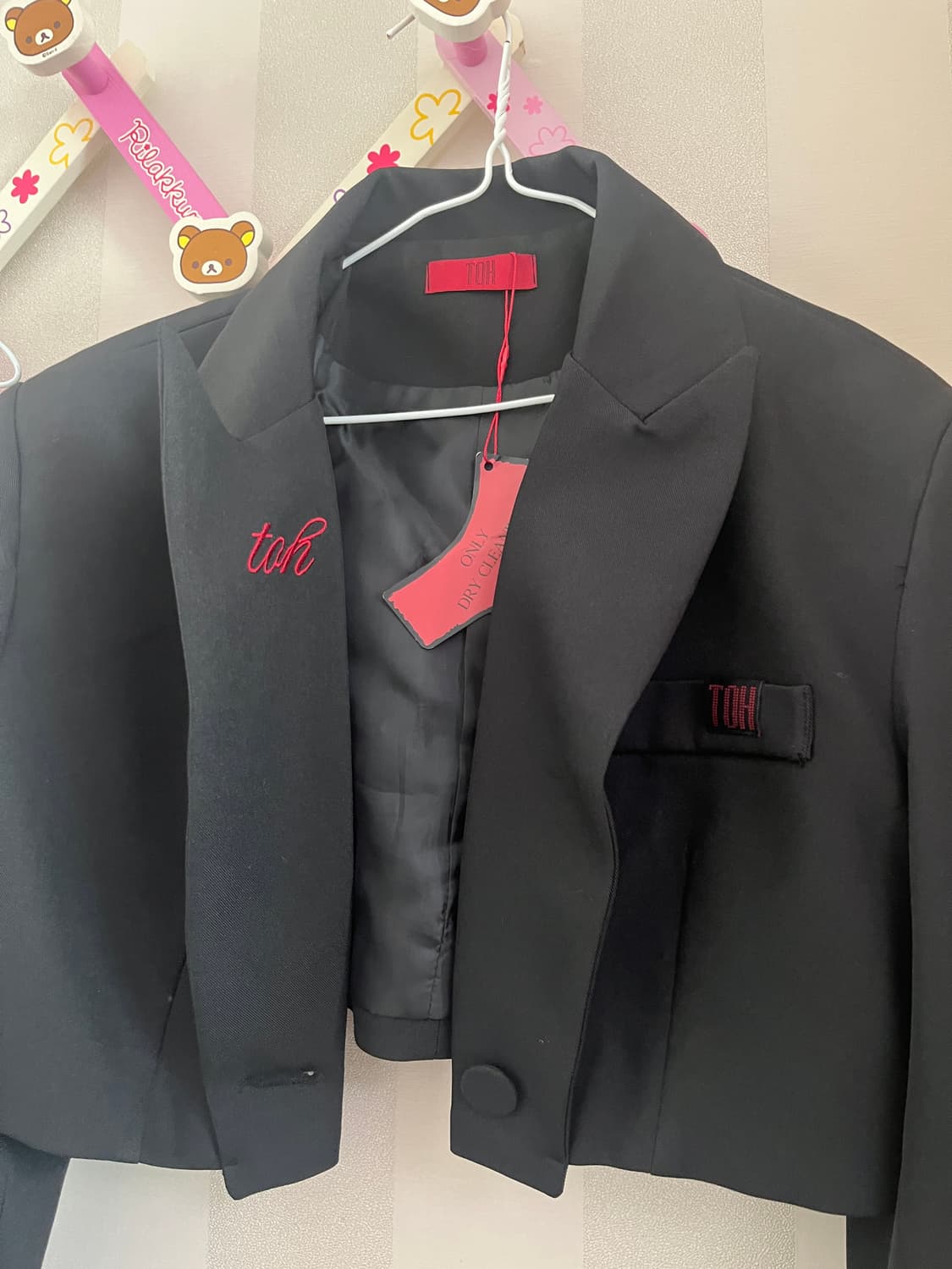 빈티지오리엔탈코디세트 블랙크롭자켓플로럴원피스 상품이미지3