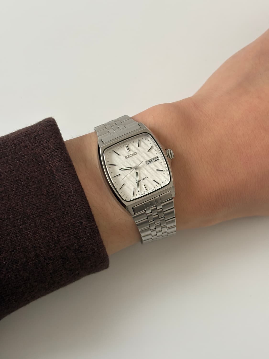 1980s Chronos Silver Square Quartz  상품이미지8