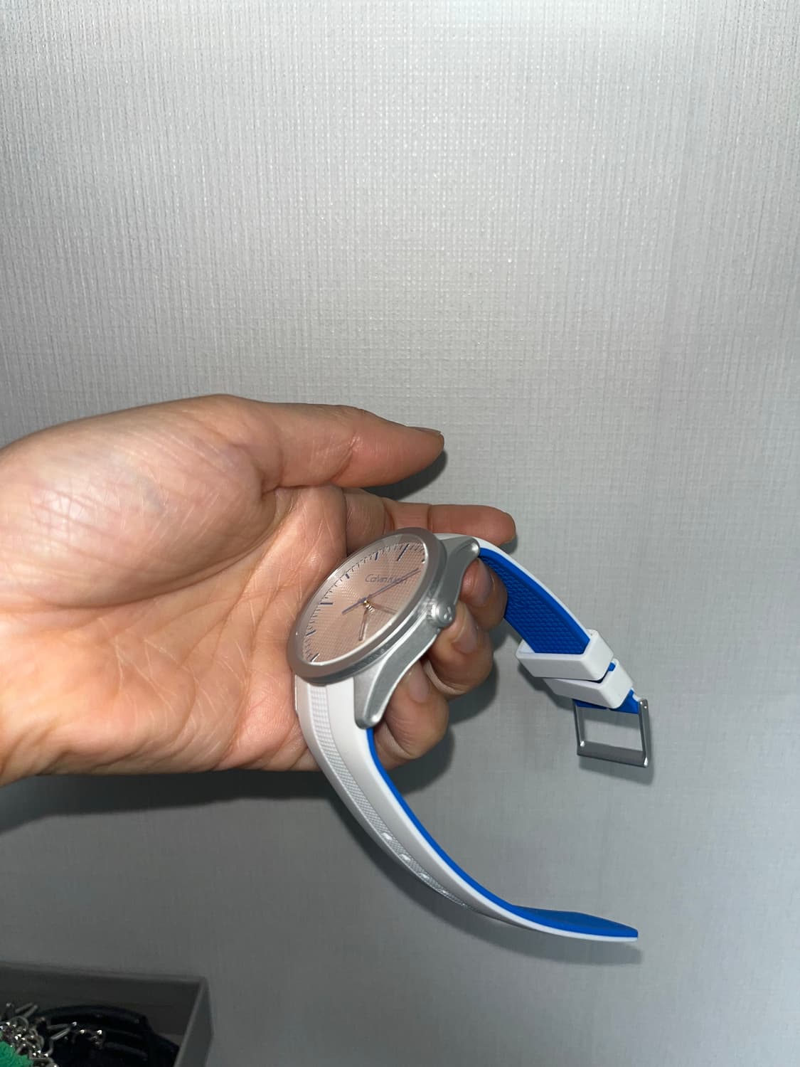 (미사용) 캘빈클라인 쿼츠 화이트 블루 시계 상품이미지4