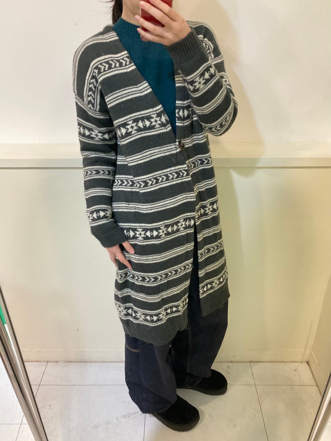 나바호 도톰 롱가디건 상품이미지10