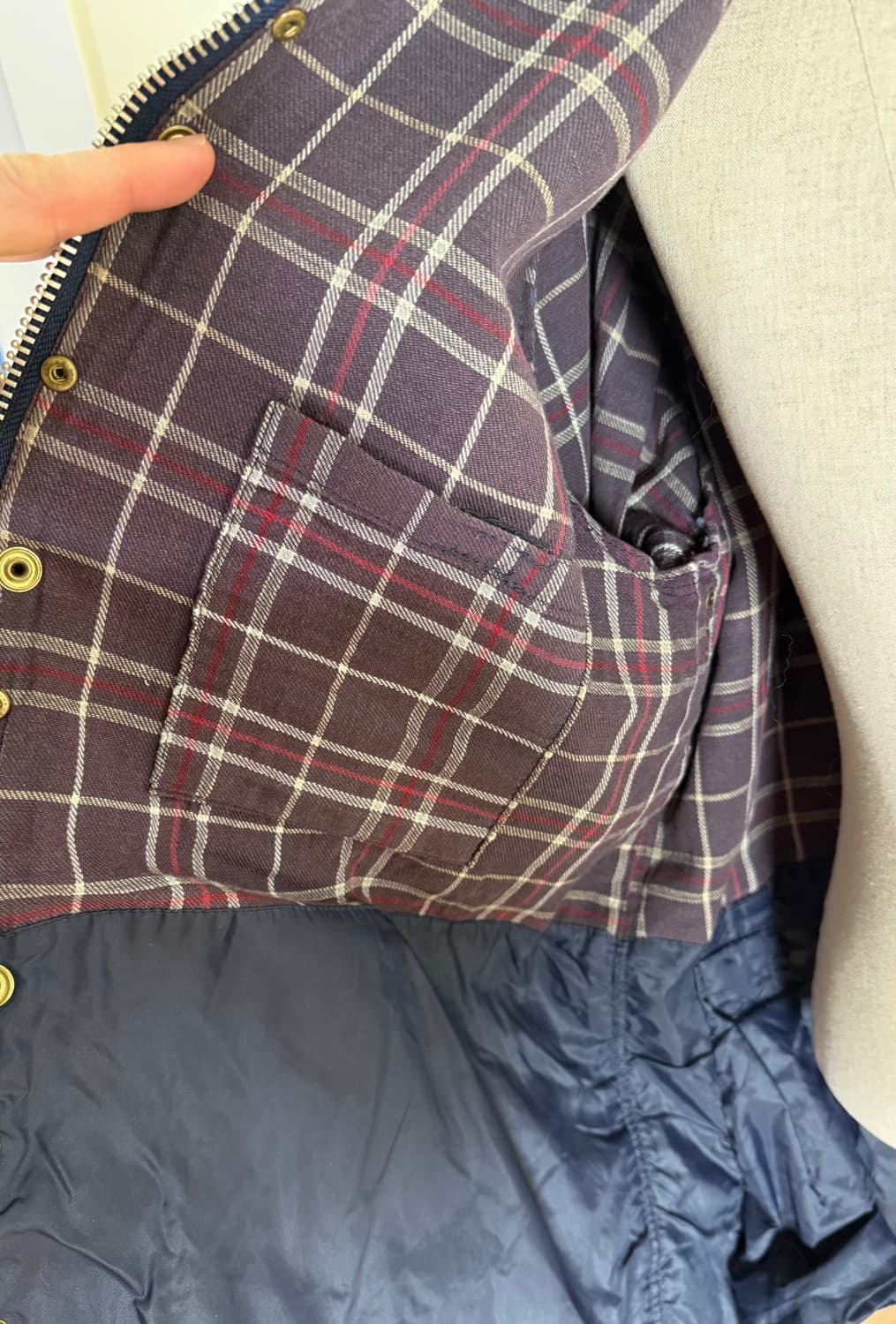 Barbour Bedale 왁스 자켓 네이비 C40 Made in Eng 상품이미지9